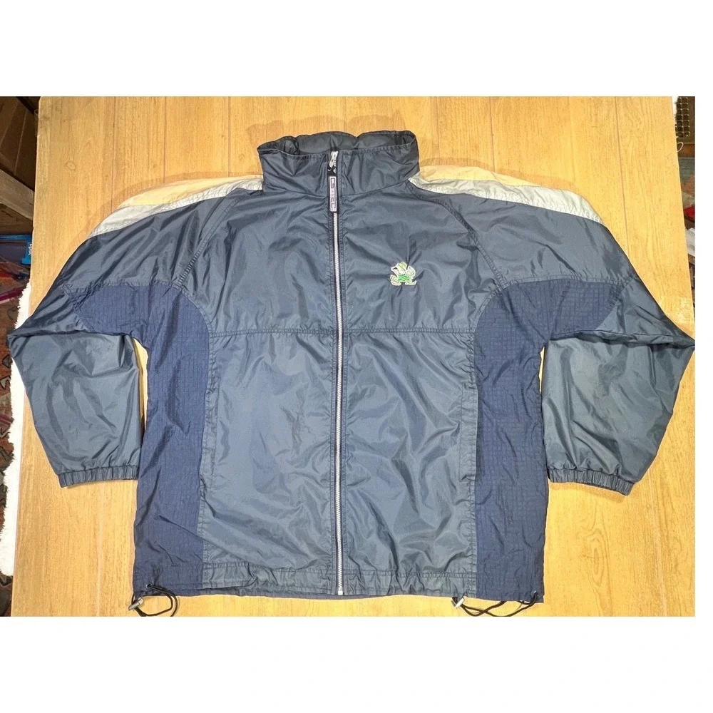 Crable Sportswear CS-TEC Notre Dame‎ Fighting Irish Windbreaker Jacket Navy XXL